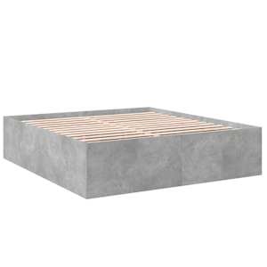 Rám postele betonově šedý 180 x 200 cm kompozitní dřevo - obrázek 6