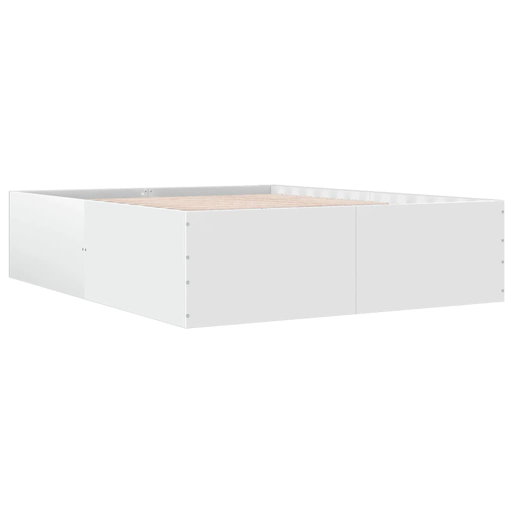 vidaXL Bedframe bewerkt hout wit 160x200 cm afbeelding
