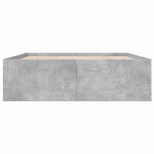 Rám postele betonově šedý 160 x 200 cm kompozitní dřevo - obrázek 4