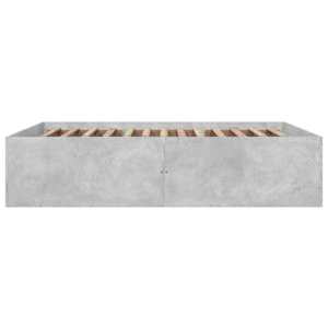 Rám postele betonově šedý 160 x 200 cm kompozitní dřevo - obrázek 5
