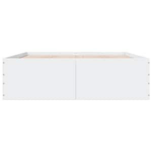 Rám postele bílý 150 x 200 cm kompozitní dřevo - obrázek 4
