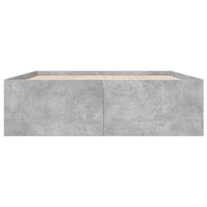 Rám postele betonově šedý 150 x 200 cm kompozitní dřevo - obrázek 4