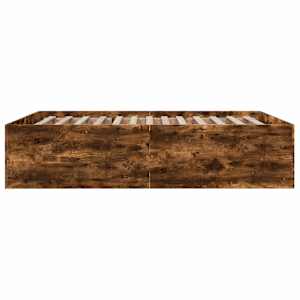 Rám postele kouřový dub 150 x 200 cm kompozitní dřevo - obrázek 5