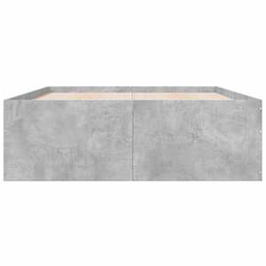 Rám postele betonově šedý 120 x 200 cm kompozitní dřevo - obrázek 4