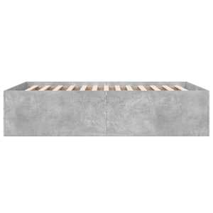 Rám postele betonově šedý 120 x 200 cm kompozitní dřevo - obrázek 5