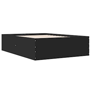 Rám postele černý 135 x 190 cm kompozitní dřevo - obrázek 6