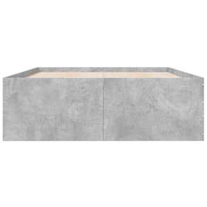 Rám postele betonově šedý 135 x 190 cm kompozitní dřevo - obrázek 4