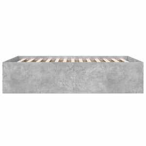 Rám postele betonově šedý 120 x 190 cm kompozitní dřevo - obrázek 5