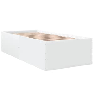 Rám postele bílý 100 x 200 cm kompozitní dřevo - obrázek 3