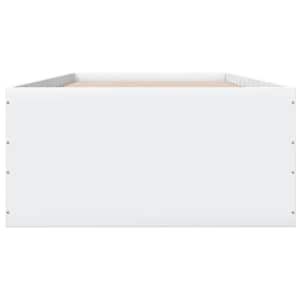Rám postele bílý 100 x 200 cm kompozitní dřevo - obrázek 4