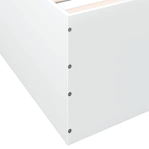 Rám postele bílý 100 x 200 cm kompozitní dřevo - obrázek 8