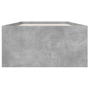 Rám postele betonově šedý 100 x 200 cm kompozitní dřevo - obrázek 4