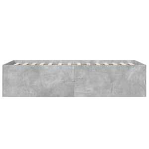 Rám postele betonově šedý 100 x 200 cm kompozitní dřevo - obrázek 5