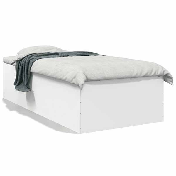 vidaXL voodiraam, valge, 90 x 200 cm, tehispuit