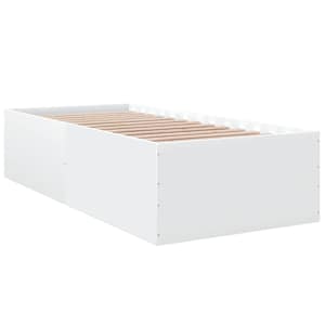 Rám postele bílý 75 x 190 cm kompozitní dřevo - obrázek 3