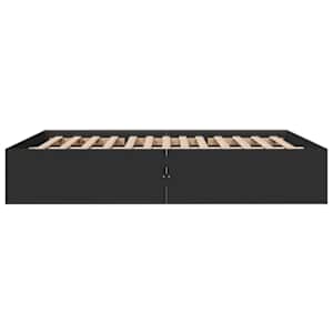 Rám postele černý 150 x 200 cm kompozitní dřevo - obrázek 5