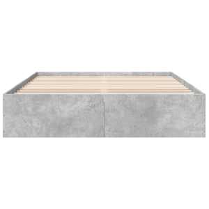 Rám postele betonově šedý 150 x 200 cm kompozitní dřevo - obrázek 4