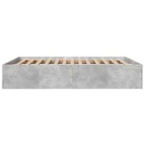 Rám postele betonově šedý 150 x 200 cm kompozitní dřevo - obrázek 5