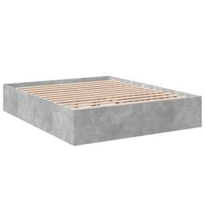 Rám postele betonově šedý 150 x 200 cm kompozitní dřevo - obrázek 6