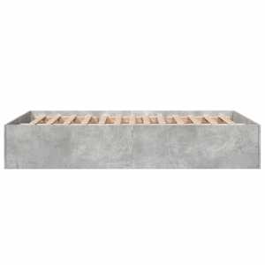 Rám postele betonově šedý 135 x 190 cm kompozitní dřevo - obrázek 5