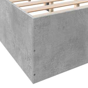 Rám postele betonově šedý 135 x 190 cm kompozitní dřevo - obrázek 8