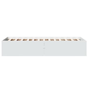 Rám postele bílý 100 x 200 cm kompozitní dřevo - obrázek 5