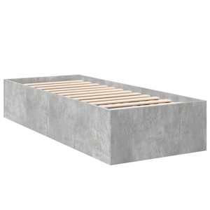 Rám postele betonově šedý 100 x 200 cm kompozitní dřevo - obrázek 3