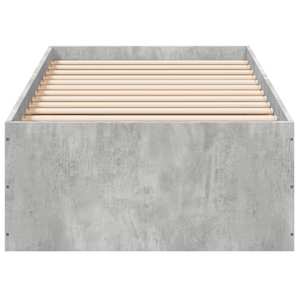 Rám postele betonově šedý 100 x 200 cm kompozitní dřevo - obrázek 4
