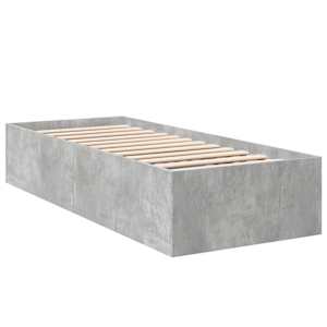 Rám postele betonově šedý 90 x 200 cm kompozitní dřevo - obrázek 2