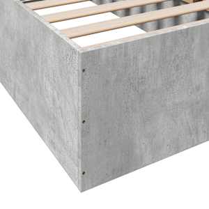 Rám postele betonově šedý 90 x 200 cm kompozitní dřevo - obrázek 7