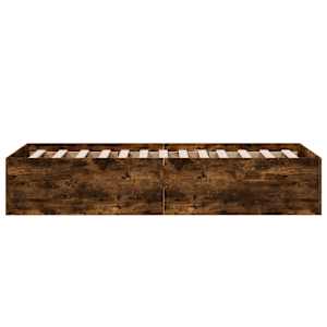 Rám postele kouřový dub 90 x 200 cm kompozitní dřevo - obrázek 5