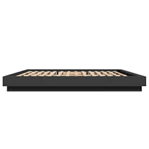 Rám postele s LED osvětlením černý 200x200 cm kompozitní dřevo - obrázek 6
