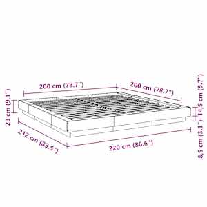 Rám postele s LED osvětlením dub sonoma 200 x 200 cm kompozit - obrázek 14