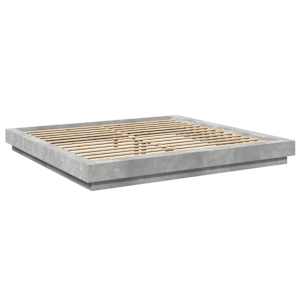 Rám postele s LED osvětlením betonově šedý 200x200 cm kompozit - obrázek 3