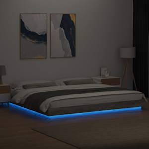 Rám postele s LED osvětlením šedý sonoma 200 x 200 cm kompozit - obrázek 4