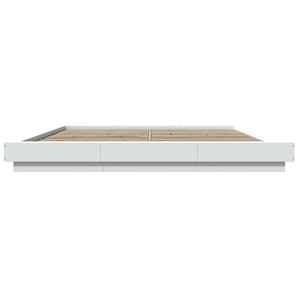 Rám postele s LED osvětlením bílý 180 x 200 cm kompozitní dřevo - obrázek 5