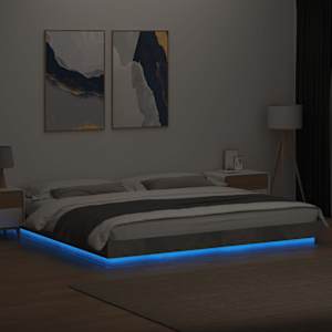 Rám postele s LED osvětlením betonově šedý 180x200 cm kompozit - obrázek 4