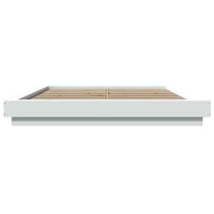 Rám postele s LED osvětlením bílý 150 x 200 cm kompozitní dřevo - obrázek 5