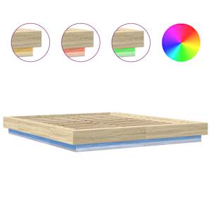 Rám postele s LED osvětlením dub sonoma 150 x 200 cm kompozit - obrázek 8