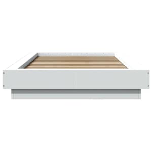 Rám postele s LED osvětlením bílý 100 x 200 cm kompozitní dřevo - obrázek 5