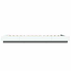Rám postele s LED osvětlením bílý 100 x 200 cm kompozitní dřevo - obrázek 6
