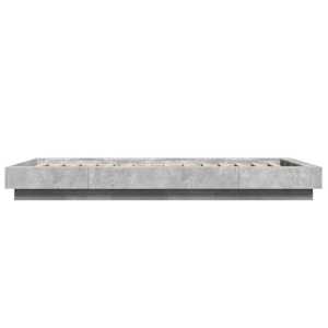 Rám postele s LED osvětlením betonově šedý 100x200 cm kompozit - obrázek 6