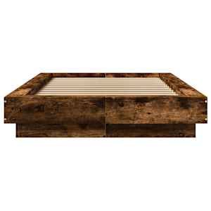Rám postele s LED osvětlením kouřový dub 90 x 200 cm kompozit - obrázek 5