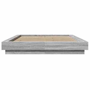Rám postele s LED osvětlením šedý sonoma 140 x 190 cm kompozit - obrázek 5
