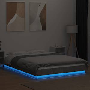Rám postele s LED osvětlením betonově šedý 135x190 cm kompozit - obrázek 4