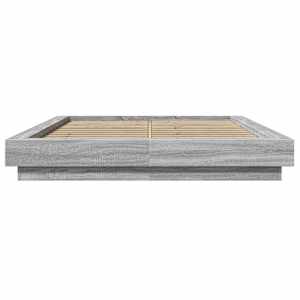 Rám postele s LED osvětlením šedý sonoma 135 x 190 cm kompozit - obrázek 5