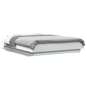 Rám postele s LED osvětlením bílý 120 x 190 cm kompozitní dřevo - obrázek 2