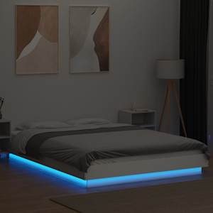 Rám postele s LED osvětlením bílý 120 x 190 cm kompozitní dřevo - obrázek 4