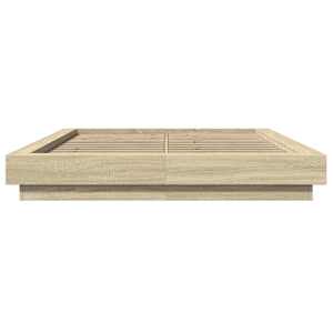 Rám postele s LED osvětlením dub sonoma 120 x 190 cm kompozit - obrázek 5