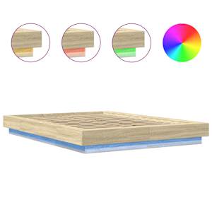 Rám postele s LED osvětlením dub sonoma 120 x 190 cm kompozit - obrázek 8